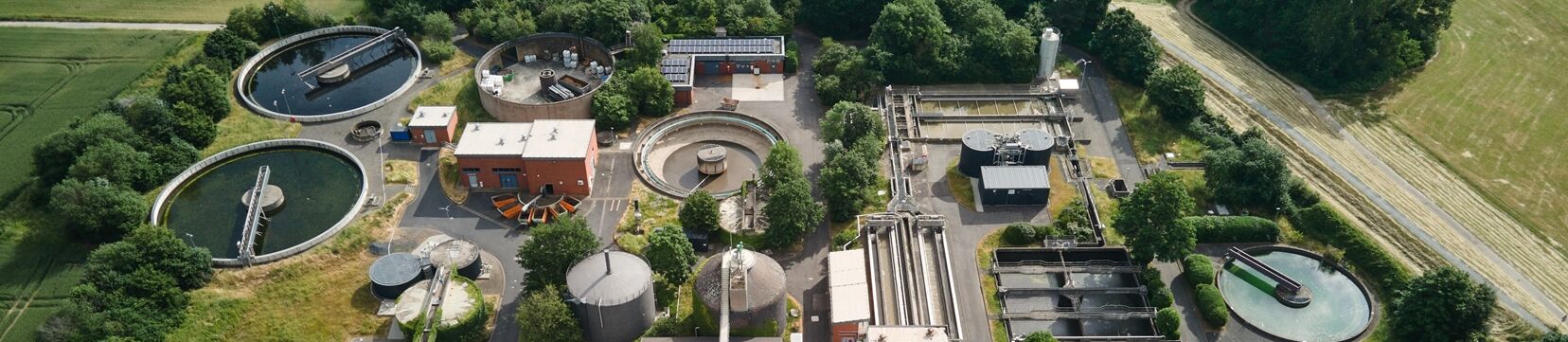 Kläranlage Troisdorf aus der Vogelperspektive