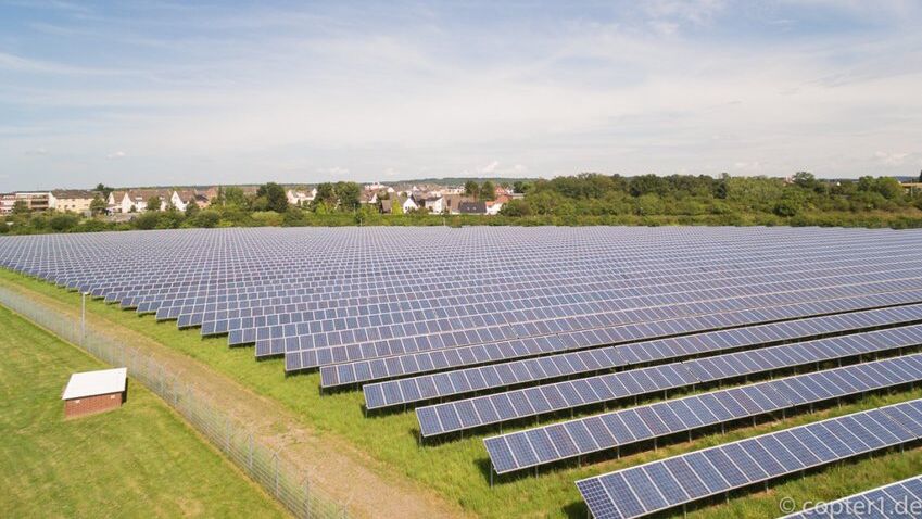 Luftaufnahme Solarpark Oberlar